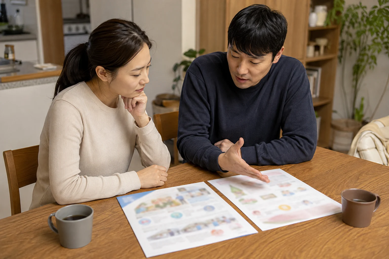 누리과정 비교 정보를 살펴보는 모습